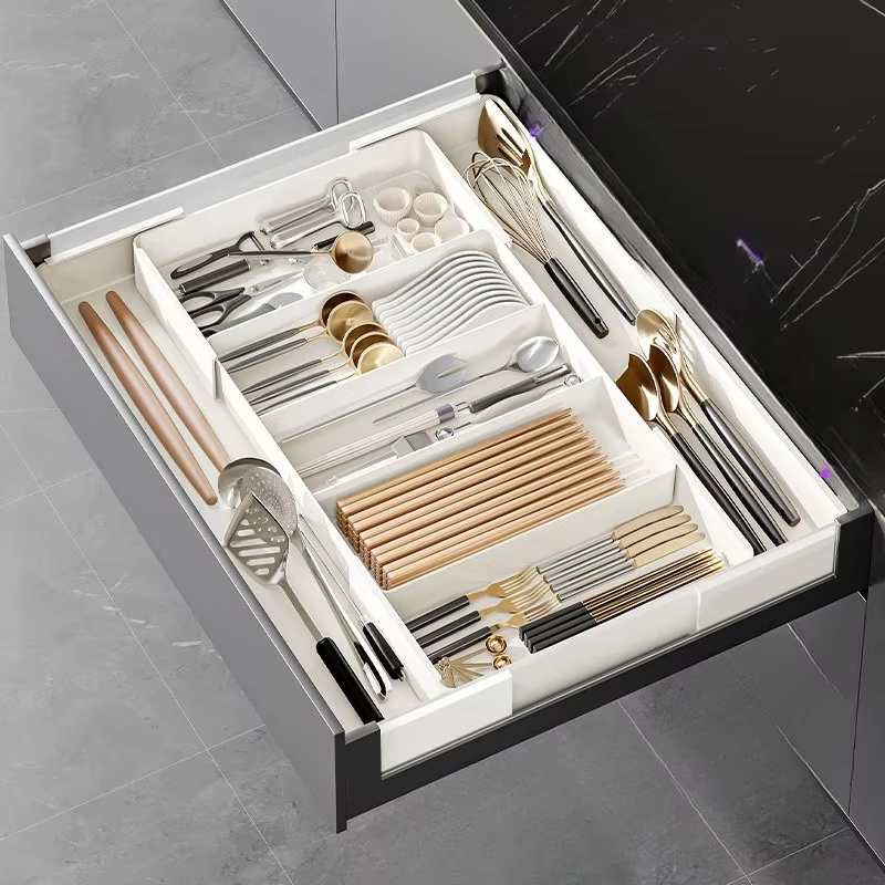 Home Cooking Recipes - 1pc Kitchen Drawer Retractable Storage Box