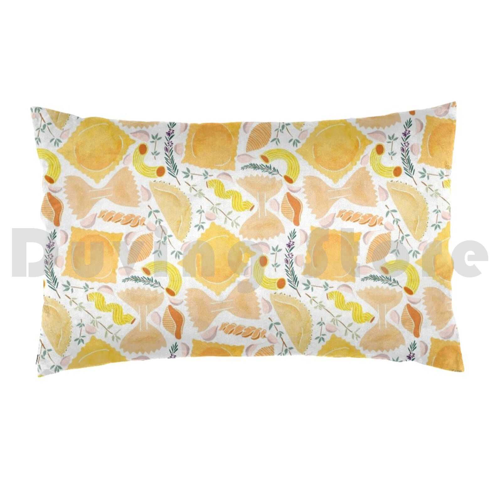 Pasta Pattern On White Pillow  - Home Cooking On review and price