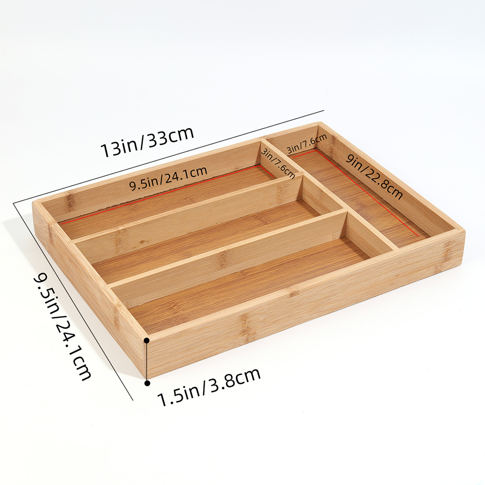 Bamboo Cutlery Divide Storage  - Home Cooking Recipes review and price