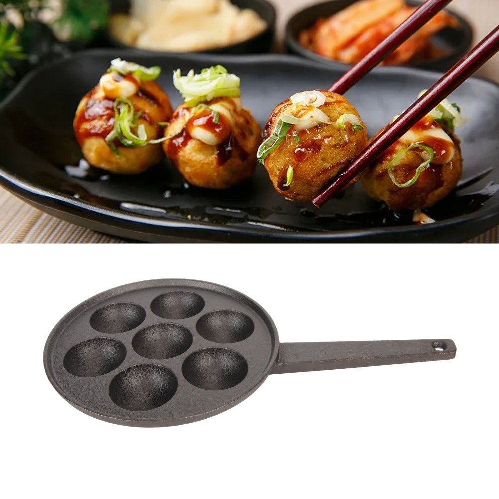 Cast Iron Takoyaki Pan 2.17in  - Takoyaki Pan Cast review and price