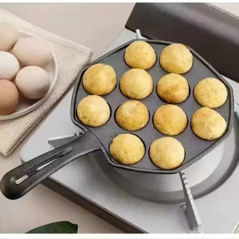 Cast Iron Non-Stick Egg Pan (U - Takoyaki Pan Cast review and price