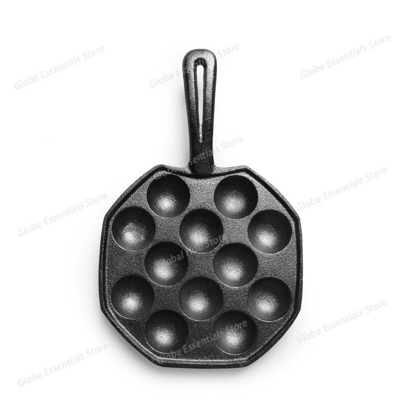 12 Hole Takoyaki Pan Wooden Ha - Takoyaki Pan Cast review and price