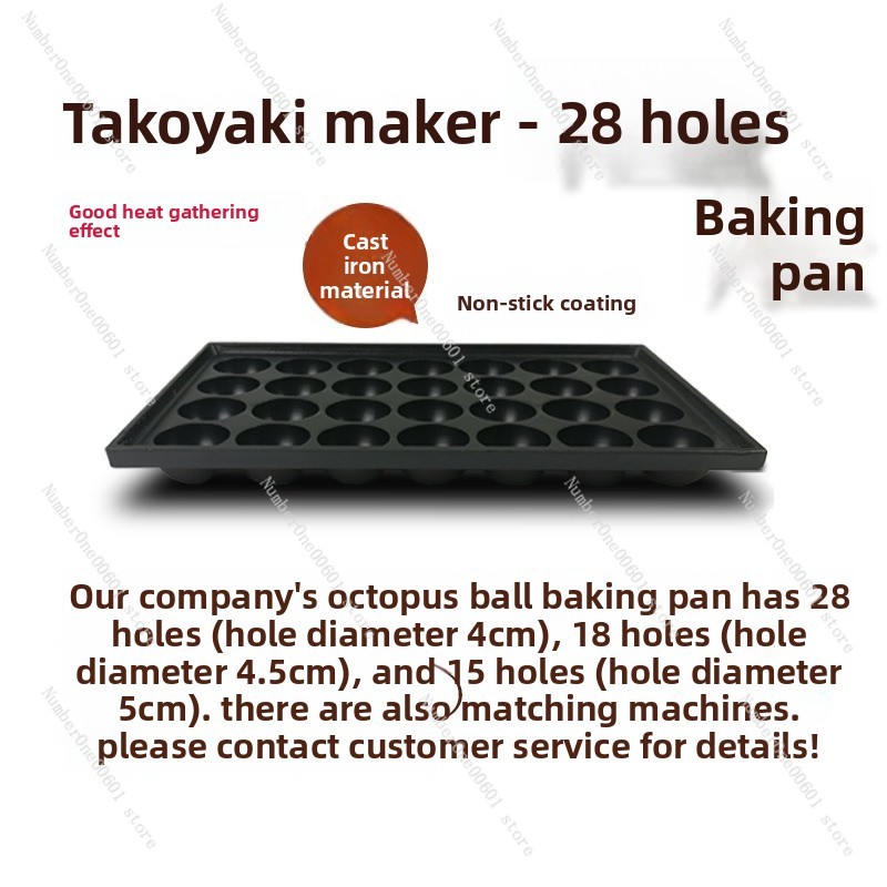 28 Hole Cast Iron Takoyaki Gri - Takoyaki Pan Cast review and price