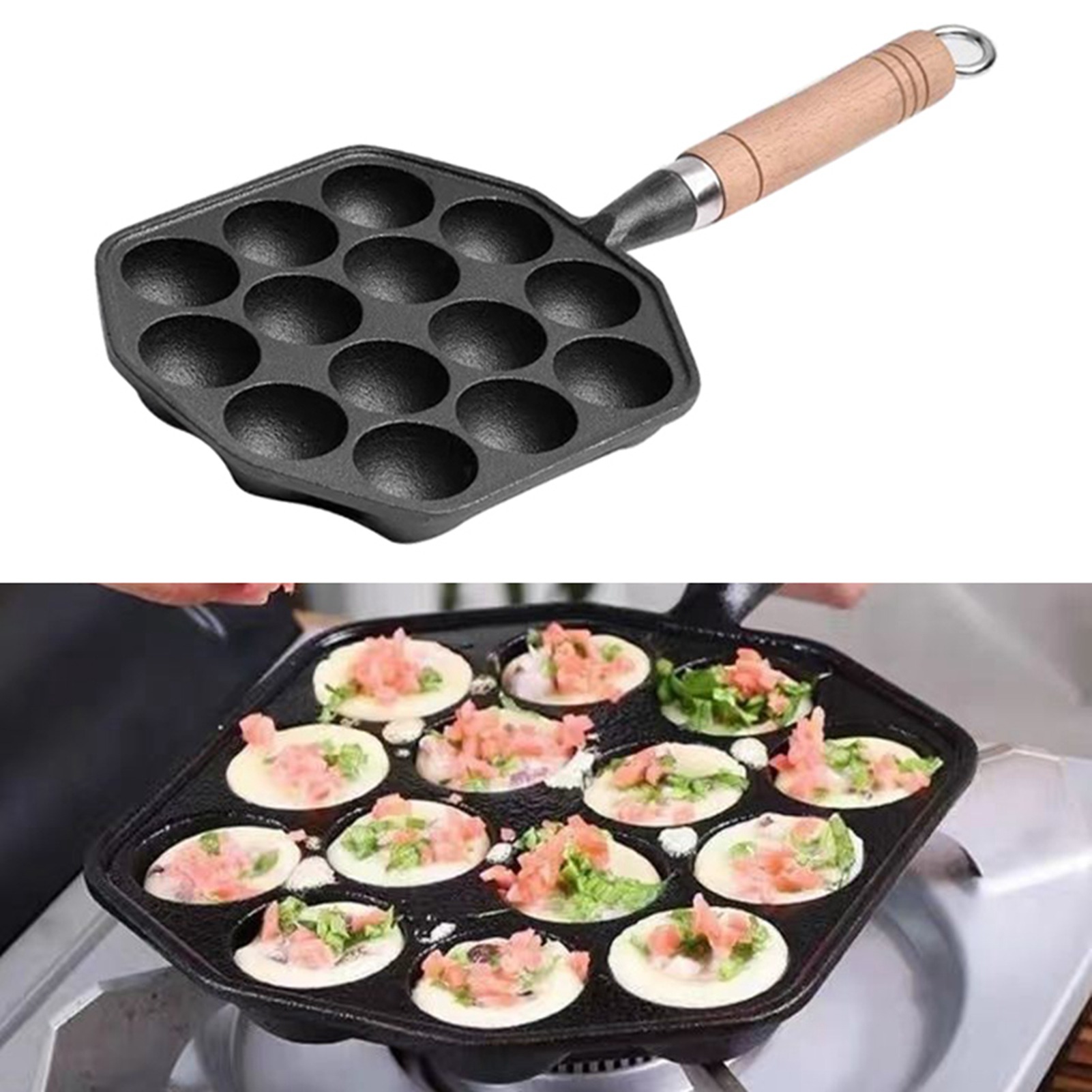 Octopus Meat Ball Mold Maker E - Takoyaki Pan Cast review and price
