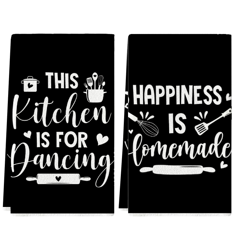 2Pcs, Kitchen Towels with Fun  - Home Cooking On review and price