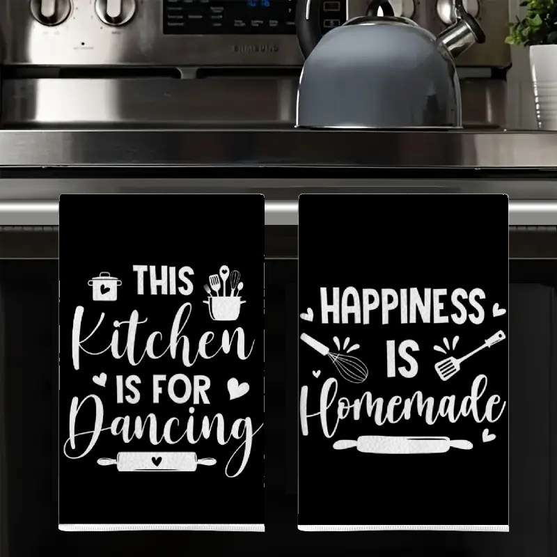 2Pcs, Kitchen Towels with Fun  - Home Cooking On review and price