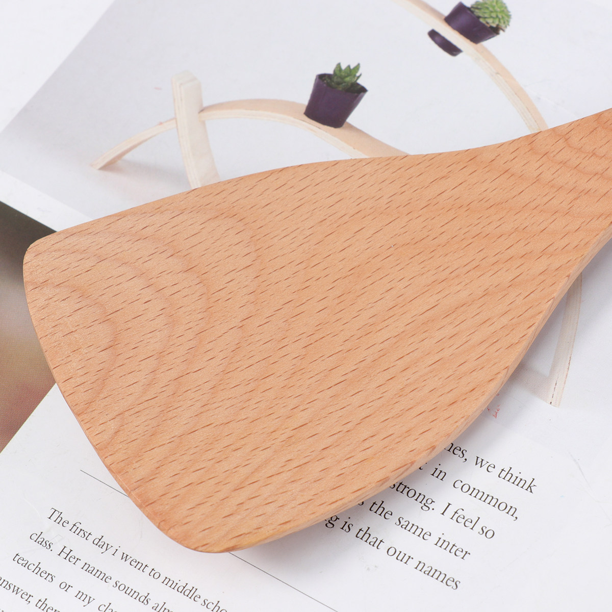 1pc Wooden Rice Shovel Natural - Home Cooking Restaurant review and price