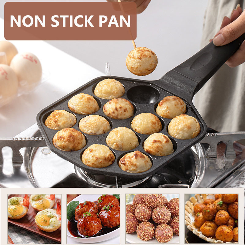 12/14 Hole Takoyaki Pan Wooden - Takoyaki Pan Cast review and price